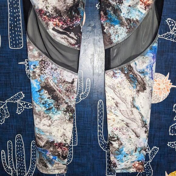 Alala High Rise Mesh Marble Print Leggings Multicolor Women's Size Medium - Picture 7 of 10